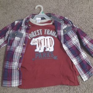 Button down with long sleeve underneath